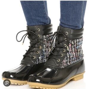 Sam Edelman Black and Multicolor Winter Boots